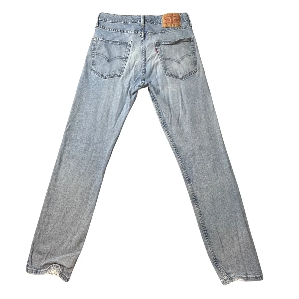 Levi's 502 Jeans Mens 31x32 (30x28) Light Wash Taper Tapered‎ Fit Stretch Denim
